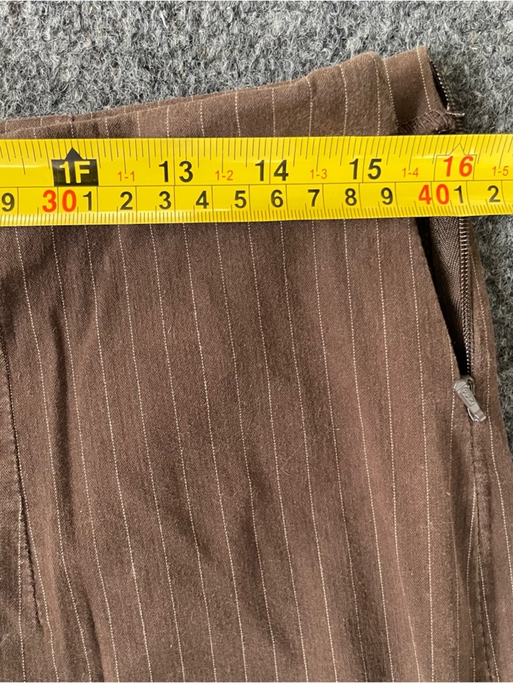 Eddie Bauer Brown Pinstripe Dress Pants Womens Size 12 Career Stretch - Picture 5 of 8